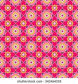 Seamless decorative vector background with mosaic pattern