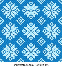 Seamless decorative vector background Norwegian knitted sweater