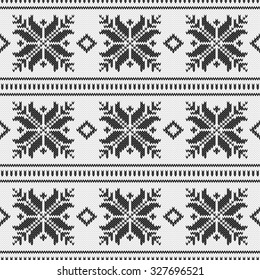 Seamless decorative vector background Norwegian knitted sweater