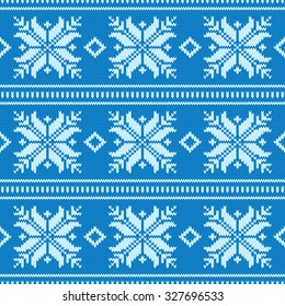 Seamless decorative vector background Norwegian knitted sweater