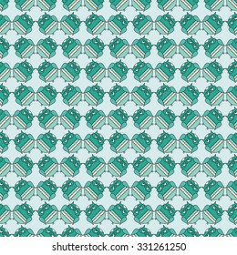 Seamless decorative vector background with owls