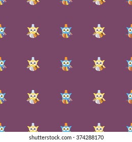 Seamless decorative vector background with owls. Print. Repeating background. Cloth design, wallpaper.