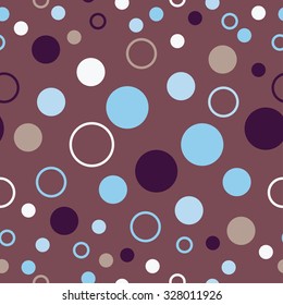 Seamless decorative vector background with polka dots