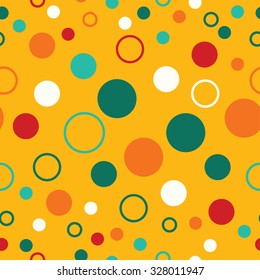 Seamless decorative vector background with polka dots