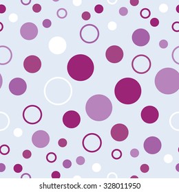 Seamless decorative vector background with polka dots