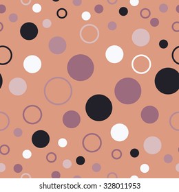 Seamless decorative vector background with polka dots