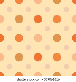 Seamless decorative vector background with polka dots