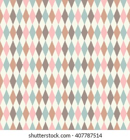 Seamless decorative vector background with rhombuses. Print. Cloth design, wallpaper.