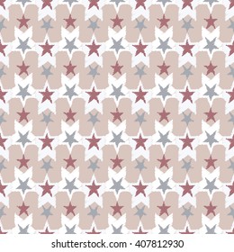 Seamless decorative vector background with stars. Print. Cloth design, wallpaper.