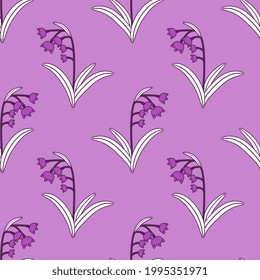 Seamless decorative vector floral pattern