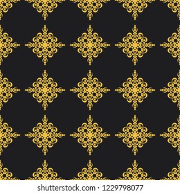 Seamless decorative vector pattern with elegant openwork ornament. Abstract background for printing on paper, wallpaper, covers, textiles, fabrics, for decoration, decoupage, scrapbooking and other