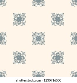 Seamless decorative vector pattern with elegant openwork ornament. Abstract background for printing on paper, wallpaper, covers, textiles, fabrics, for decoration, decoupage, scrapbooking and other