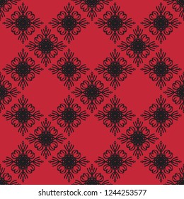 Seamless decorative vector pattern with elegant openwork ornament. Abstract background for printing on paper, wallpaper, covers, textiles, fabrics, for decoration, decoupage, scrapbooking and other