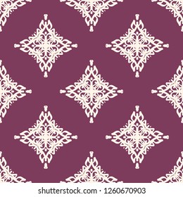 Seamless decorative vector pattern with elegant openwork ornament. Abstract background for printing on paper, wallpaper, covers, textiles, fabrics, for decoration, decoupage, scrapbooking and other