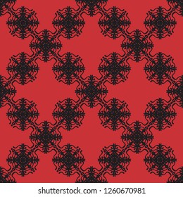Seamless decorative vector pattern with elegant openwork ornament. Abstract background for printing on paper, wallpaper, covers, textiles, fabrics, for decoration, decoupage, scrapbooking and other