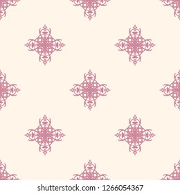 Seamless decorative vector pattern with elegant openwork ornament. Abstract background for printing on paper, wallpaper, covers, textiles, fabrics, for decoration, decoupage, scrapbooking and other