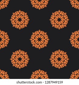 Seamless decorative vector pattern with elegant openwork ornament. Abstract background for printing on paper, wallpaper, covers, textiles, fabrics, for decoration, decoupage, scrapbooking and other