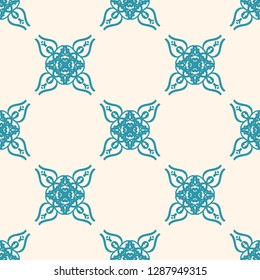 Seamless decorative vector pattern with elegant openwork ornament. Abstract background for printing on paper, wallpaper, covers, textiles, fabrics, for decoration, decoupage, scrapbooking and other