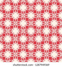 Seamless decorative vector pattern with elegant openwork ornament. Abstract background for printing on paper, wallpaper, covers, textiles, fabrics, for decoration, decoupage, scrapbooking and other