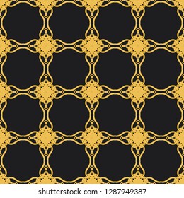 Seamless decorative vector pattern with elegant openwork ornament. Abstract background for printing on paper, wallpaper, covers, textiles, fabrics, for decoration, decoupage, scrapbooking and other