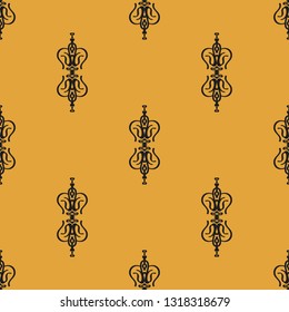 Seamless decorative vector pattern with elegant openwork ornament. Abstract background for printing on paper, wallpaper, covers, textiles, fabrics, for decoration, decoupage, scrapbooking and other