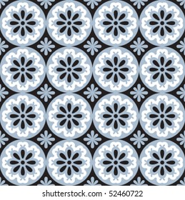 Seamless decorative wallpaper with flowers