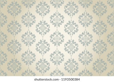 Seamless decorative wallpaper pattern. Seamless floral ornament on background. Vintage ornament. Wallpaper pattern