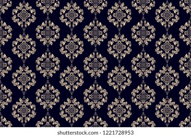 Seamless decorative wallpaper pattern. Seamless floral ornament on background. Vintage ornament. Wallpaper pattern