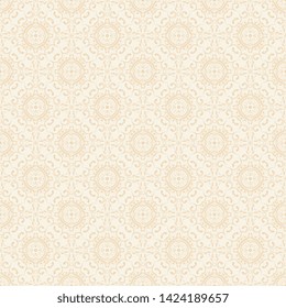 Seamless decorative wallpaper pattern. Seamless floral ornament on background. Vintage ornament