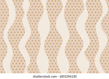 Patrón de línea ondulada decorativa sin inconvenientes.Diseño vectorial para impresión de moda y fondos.