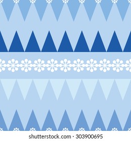 Seamless decorative winter background with snowflakes