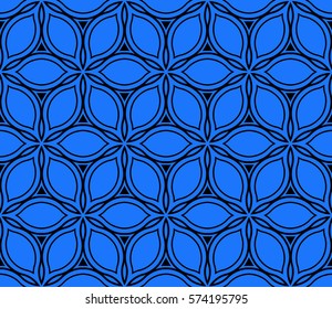 Seamless decotative geometric patterns with floral ornament. vector illustration. for design, banners, invitations, fabrics.