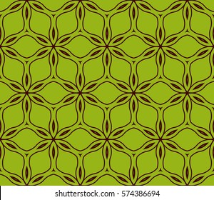 Seamless decotative geometric patterns with floral ornament. vector illustration. for design, banners, invitations, fabrics.