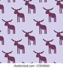 Seamless deer pattern