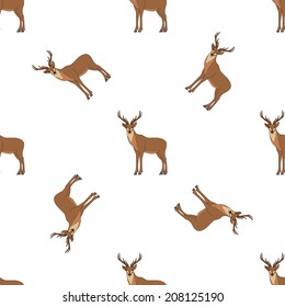 Seamless deer pattern