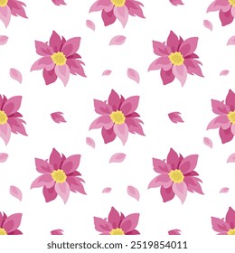 Padrão floral delicado sem costura projetado para tecido, roupas, impressão, papel de parede, capa, embalagem, azulejo, decoração de interiores. 