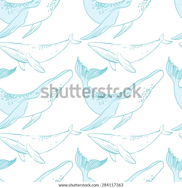 Seamless Delicate Pattern Ritami Fish Pencil Stock Vector Royalty