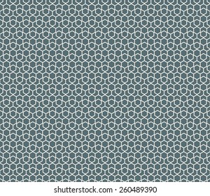 Seamless denim blue hexagonal pattern vector