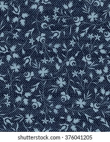 SEAMLESS DENIM FLORAL PATTERN