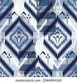 seamless denim patchwork pattern n textures background