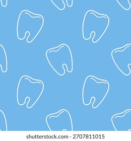 Patrón dental sin fisuras sobre fondo azul