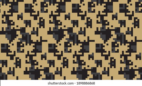 Seamless desert camouflage abstract pattern, Military Camouflage pattern design element for Army background,  printing clothes, fabrics, sport t-shirts jersey, web banners, cards and wallpapers