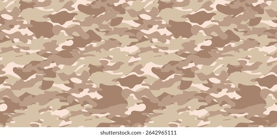 Seamless desert camouflage military pattern design