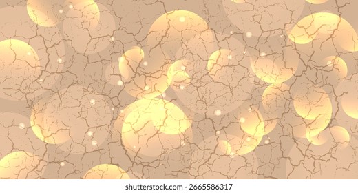 Seamless Desert Cracked Earth Texture – Dry Soil Background Vector