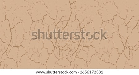 Seamless Desert Cracked Earth Texture – Dry Soil Background Vector