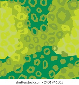 Seamless Desert Fashion Trendy Cat Fabrics Print. Light Repeated Safari Fresh Skin, Seamless Style Pattern. Continuous Brown Cheetah Illustration Vector.
