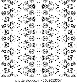 Seamless Design Art Pattern. Doodle Ikat Dark Batik. Black Color Zig Zag Pattern. Native Art Scribble Vector. Black Colour Ink Doodle Texture. Simple Tribal Hand Batik. Abstract Ink Ethnic Repeat