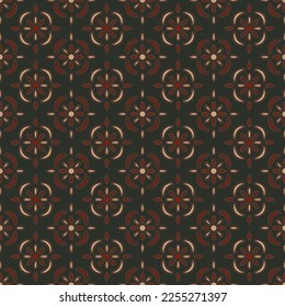 Seamless design with chunri pattern on black background