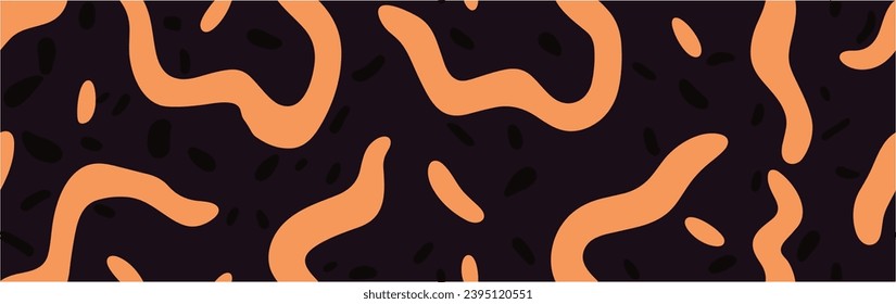 Diseño impecable. Patrón abstracto de línea de café. Resumen de manchas de fondo. Estilo Safari.
