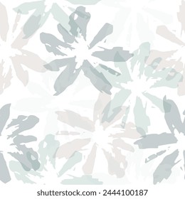 Seamless design. Colorful abstract flowers bouquet on a cream color background. Vector seamless background. Minimalistic abstract floral pattern.